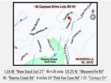 SPECIAL HOMESITE TO BUILD YOUR PERFECT RESIDENCE! Improved on Reems Creek Golf Club in North Carolina - for sale on GolfHomes.com, golf home, golf lot