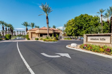 NEW PRICE.  Enter through iron gates to low maintenance front on Mission Hills Golf Club in California - for sale on GolfHomes.com, golf home, golf lot