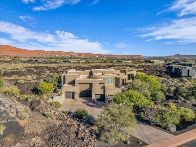 This Entrada home has breathtaking 180-degree views of red rock on Entrada at Snow Canyon in Utah - for sale on GolfHomes.com, golf home, golf lot