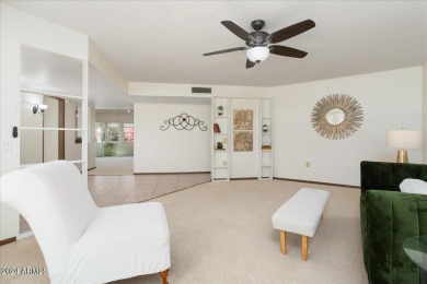 This lovely two bedroom two bath patio home located in the heart on Sun City Riverview Golf Course in Arizona - for sale on GolfHomes.com, golf home, golf lot