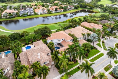 Spectacular lake & golf course estate in Mizner Country Club w/6 on Mizner Country Club in Florida - for sale on GolfHomes.com, golf home, golf lot