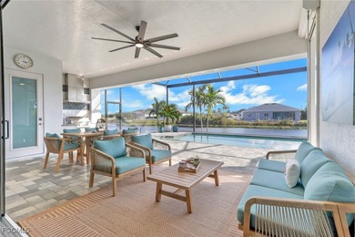 Discover modern coastal living in this Beautiful custom Home on Burnt Store Golf Club in Florida - for sale on GolfHomes.com, golf home, golf lot