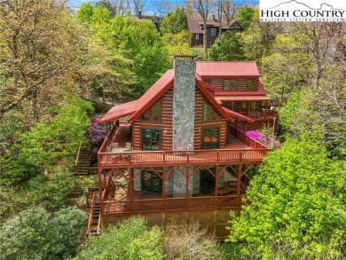Views abound in this well-maintained log home in the desirable on Blowing Rock Country Club in North Carolina - for sale on GolfHomes.com, golf home, golf lot