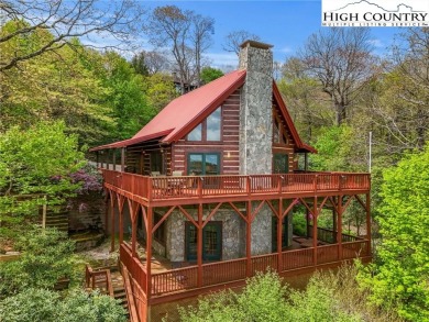 Views abound in this well-maintained log home in the desirable on Blowing Rock Country Club in North Carolina - for sale on GolfHomes.com, golf home, golf lot