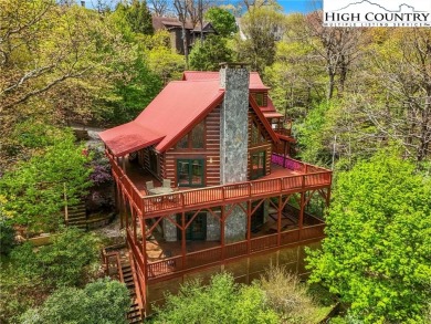 Views abound in this well-maintained log home in the desirable on Blowing Rock Country Club in North Carolina - for sale on GolfHomes.com, golf home, golf lot