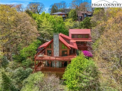 Views abound in this well-maintained log home in the desirable on Blowing Rock Country Club in North Carolina - for sale on GolfHomes.com, golf home, golf lot