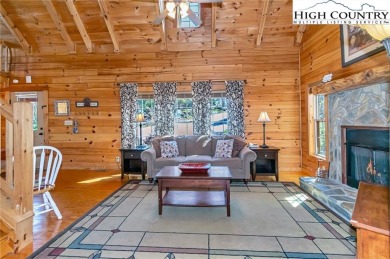 This beautifully maintained and furnished Blue Ridge Log Cabin on Beech Mountain Club in North Carolina - for sale on GolfHomes.com, golf home, golf lot