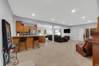 Welcome to your dream home on the greens! Nestled directly on Eagle Glen Golf Club in Indiana - for sale on GolfHomes.com, golf home, golf lot