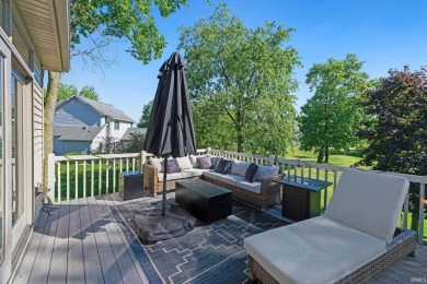 Welcome to your dream home on the greens! Nestled directly on Eagle Glen Golf Club in Indiana - for sale on GolfHomes.com, golf home, golf lot