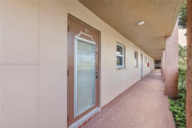 Spacious 1 bedroom, 1.5 bathroom unit on the ground floor in on Sunrise Lakes Phase III in Florida - for sale on GolfHomes.com, golf home, golf lot