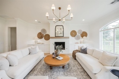 Welcome to this stunning single-story residence where modern on Oak Tree National Golf and Country Club in Oklahoma - for sale on GolfHomes.com, golf home, golf lot