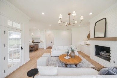 Welcome to this stunning single-story residence where modern on Oak Tree National Golf and Country Club in Oklahoma - for sale on GolfHomes.com, golf home, golf lot