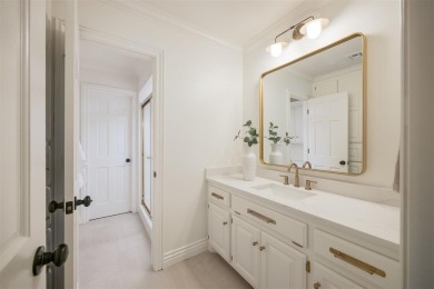 Welcome to this stunning single-story residence where modern on Oak Tree National Golf and Country Club in Oklahoma - for sale on GolfHomes.com, golf home, golf lot