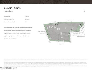 HOMESITE #41 AT CDA NATIONAL RESERVE. An expansive and elevated on CDA National Golf Course in Idaho - for sale on GolfHomes.com, golf home, golf lot