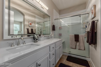 Beautifully reimagined, this 3-bedroom, 2-bath residence is on Arizona Traditions Golf Club in Arizona - for sale on GolfHomes.com, golf home, golf lot