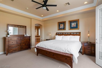 Enjoy sweeping mountain and golf course views that capture the on Reflection Bay Golf Club in Nevada - for sale on GolfHomes.com, golf home, golf lot