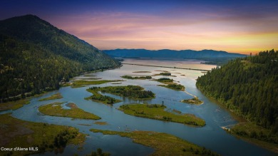 Breathtaking views of the Green Monarchs, Pack River Delta, Lake on The Idaho Club in Idaho - for sale on GolfHomes.com, golf home, golf lot