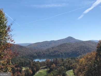 Lot J 35 is golf course front with splendid layered Mountain on Waterfall Country Club in Georgia - for sale on GolfHomes.com, golf home, golf lot