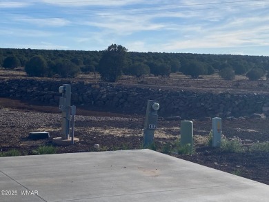 Nice RV Site with full cement slab and back view of open land on Juniper Ridge R.V. Golf Resort in Arizona - for sale on GolfHomes.com, golf home, golf lot