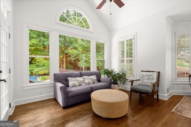 Experience resort-style living perfectly positioned on a private on Woodmont Golf and Country Club in Georgia - for sale on GolfHomes.com, golf home, golf lot