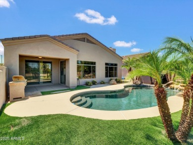 Enjoy your resort style backyard with its private heated pool on Raven Golf Club At South Mountain in Arizona - for sale on GolfHomes.com, golf home, golf lot