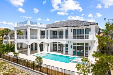 Pristine architectural design, paired with sweeping golf course on Santa Rosa Golf and Beach Club in Florida - for sale on GolfHomes.com, golf home, golf lot