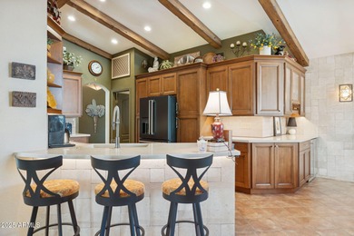 SPECTACULAR VIEWS! Immaculate Topaz model w/sparkling oasis pool on Tuscany Falls At Pebble Creek in Arizona - for sale on GolfHomes.com, golf home, golf lot