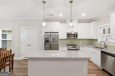 Recently built in 2024, this like new home is close to the North on The Highlands Course at Lake Arrowhead in Georgia - for sale on GolfHomes.com, golf home, golf lot