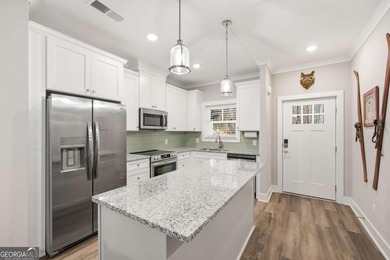 Recently built in 2024, this like new home is close to the North on The Highlands Course at Lake Arrowhead in Georgia - for sale on GolfHomes.com, golf home, golf lot