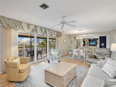 Discover this charming 2-bedroom, 2-bath waterfront home on The Glades Golf and Country Club in Florida - for sale on GolfHomes.com, golf home, golf lot