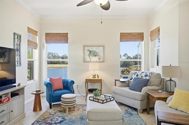 Stunning lake and golf course views from this beautifully on Grand Haven Golf Club in Florida - for sale on GolfHomes.com, golf home, golf lot