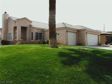 Corner lot in a 55+ golf course community with front sitting on Mojave Resort Golf Club in Nevada - for sale on GolfHomes.com, golf home, golf lot