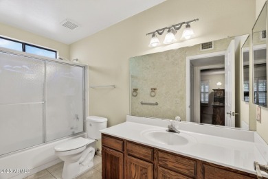 Check out this charming 2-bedroom, 2-bath split floorplan home on Westbrook Village Golf Club in Arizona - for sale on GolfHomes.com, golf home, golf lot