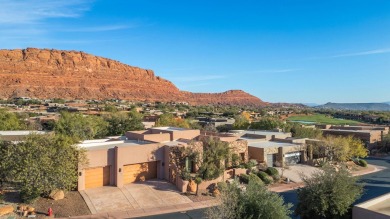 Experience luxurious living in this exquisite AJ Construction on Entrada at Snow Canyon in Utah - for sale on GolfHomes.com, golf home, golf lot