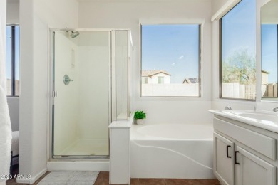 Welcome to this meticulously maintained 3-bedroom, 2-bathroom + on Estrella Mountain Ranch Golf Course in Arizona - for sale on GolfHomes.com, golf home, golf lot