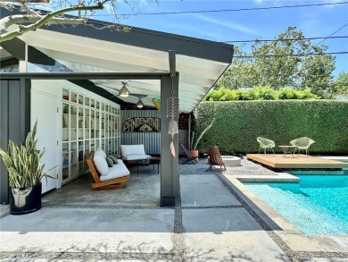 The essence of a Cliff May Rancho is the indoor/outdoor living on El Dorado Park Golf Course in California - for sale on GolfHomes.com, golf home, golf lot