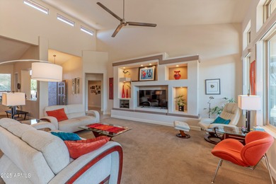 Enjoy the sweeping views of EN #14 green, #15 tee box, water & on Eagles Nest at Pebble Creek in Arizona - for sale on GolfHomes.com, golf home, golf lot