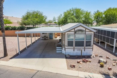 Welcome to your sunny desert retreat in the sought-after Palm on Palm Creek Golf and RV Resort in Arizona - for sale on GolfHomes.com, golf home, golf lot