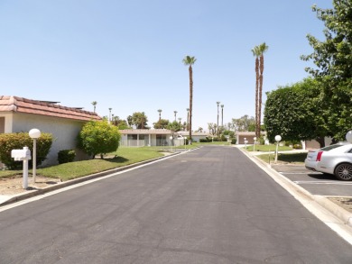 Meet your new poolside desert retreat! This 1,400 sf condo has on Cathedral Canyon Golf and Tennis Club in California - for sale on GolfHomes.com, golf home, golf lot