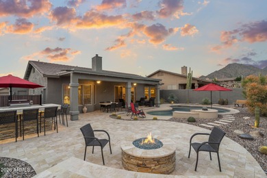 Backing to a wash w/ Mountain Views, this stunning great-room on Sanctuary Golf Course At WestWorld in Arizona - for sale on GolfHomes.com, golf home, golf lot