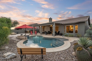 Backing to a wash w/ Mountain Views, this stunning great-room on Sanctuary Golf Course At WestWorld in Arizona - for sale on GolfHomes.com, golf home, golf lot