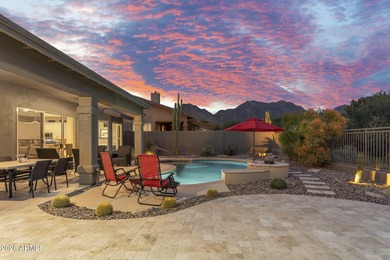 Backing to a wash w/ Mountain Views, this stunning great-room on Sanctuary Golf Course At WestWorld in Arizona - for sale on GolfHomes.com, golf home, golf lot
