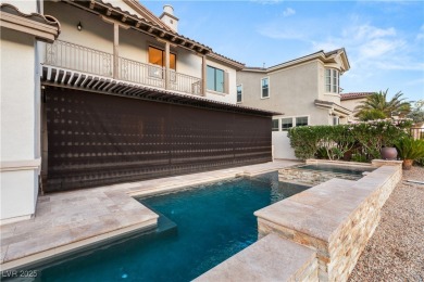 Perched on an elevated lot with panoramic golf and Red Rock on Red Rock Country Club in Nevada - for sale on GolfHomes.com, golf home, golf lot