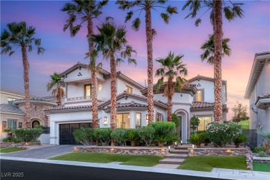 Perched on an elevated lot with panoramic golf and Red Rock on Red Rock Country Club in Nevada - for sale on GolfHomes.com, golf home, golf lot