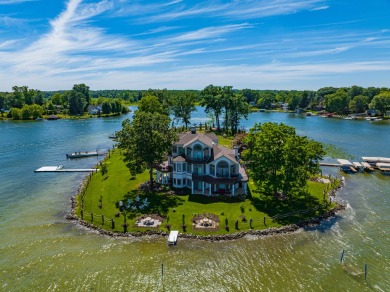 Discover unparalleled luxury on this exclusive private island on Battle Creek Country Club in Michigan - for sale on GolfHomes.com, golf home, golf lot