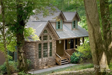 Beautiful home nestled in the woods is this well built custom on Linville Falls Golf Club in North Carolina - for sale on GolfHomes.com, golf home, golf lot