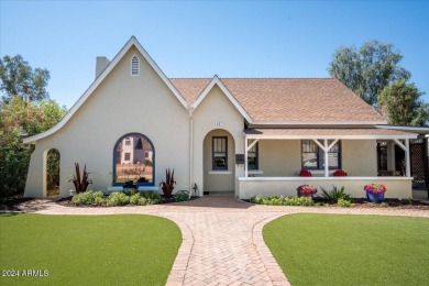 Stunning Tudor Revival home offering a perfect blend of classic on Encanto 18 Golf Course in Arizona - for sale on GolfHomes.com, golf home, golf lot