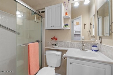 Discover this fully affixed 2 bed, 2 bath home in a vibrant 55+ on 3 Parks Fairways in Arizona - for sale on GolfHomes.com, golf home, golf lot