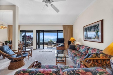 Expansive, panoramic ocean view from this recently painted on Kapalua Golf Club - Bay Course in Hawaii - for sale on GolfHomes.com, golf home, golf lot