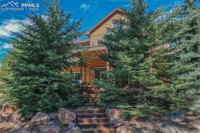 Amazing custom log-sided home backing to beautiful Shining Mtn on Shining Mountain Golf Club in Colorado - for sale on GolfHomes.com, golf home, golf lot